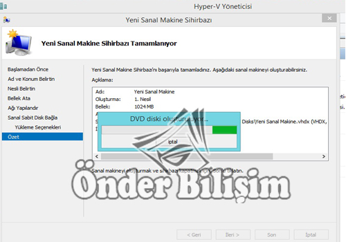 onderbilisim.com/hyper-v sanal bilgisayar kurulumu