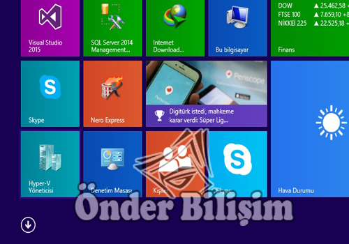 onderbilisim.com/hyper-v sanal bilgisayar kurulumu