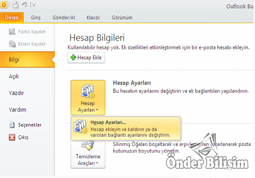 onderbilisim.com/outlook 2010 kurulumu