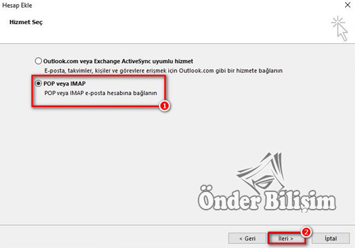 onderbilisim.com/outlook 2016 kurulumu