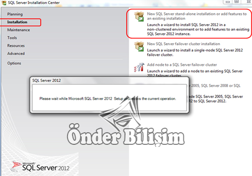 onderbilisim.com/Sql server 2012 kurulum ve lisanslama